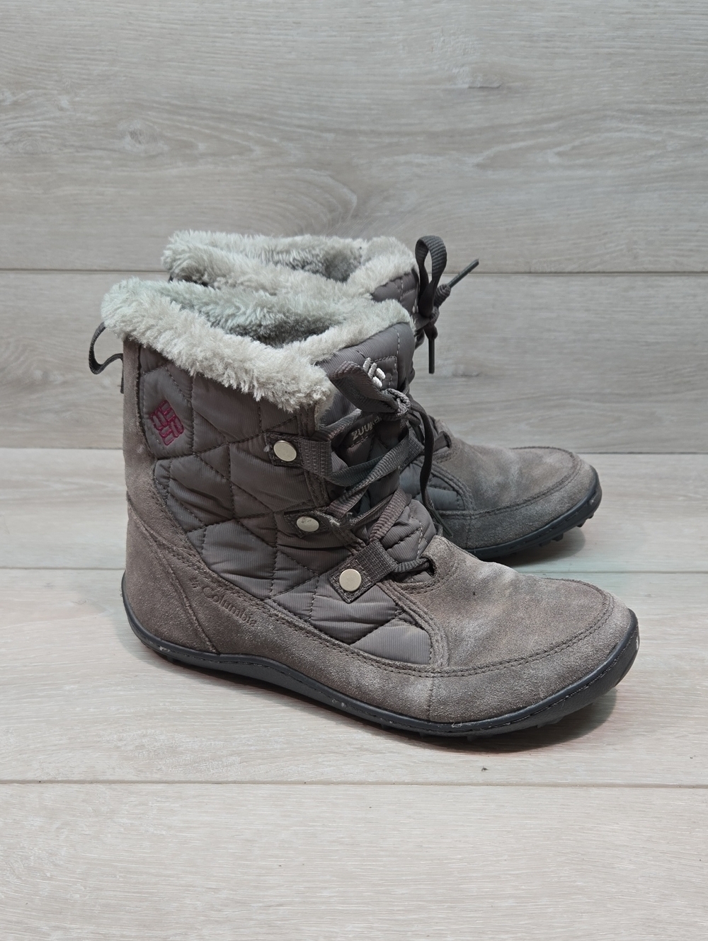 Columbia Women’s Waterproof Quilted Faux-Fur Winter Omni Grip Boots Shoes Sz 6